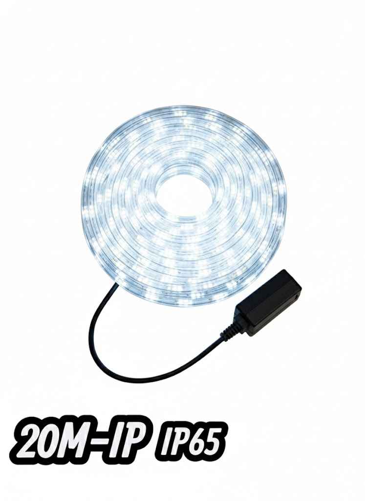 Karácsonyi kültéri Kör led fény kábel 20 méter ip 65 Hidegfehér színben