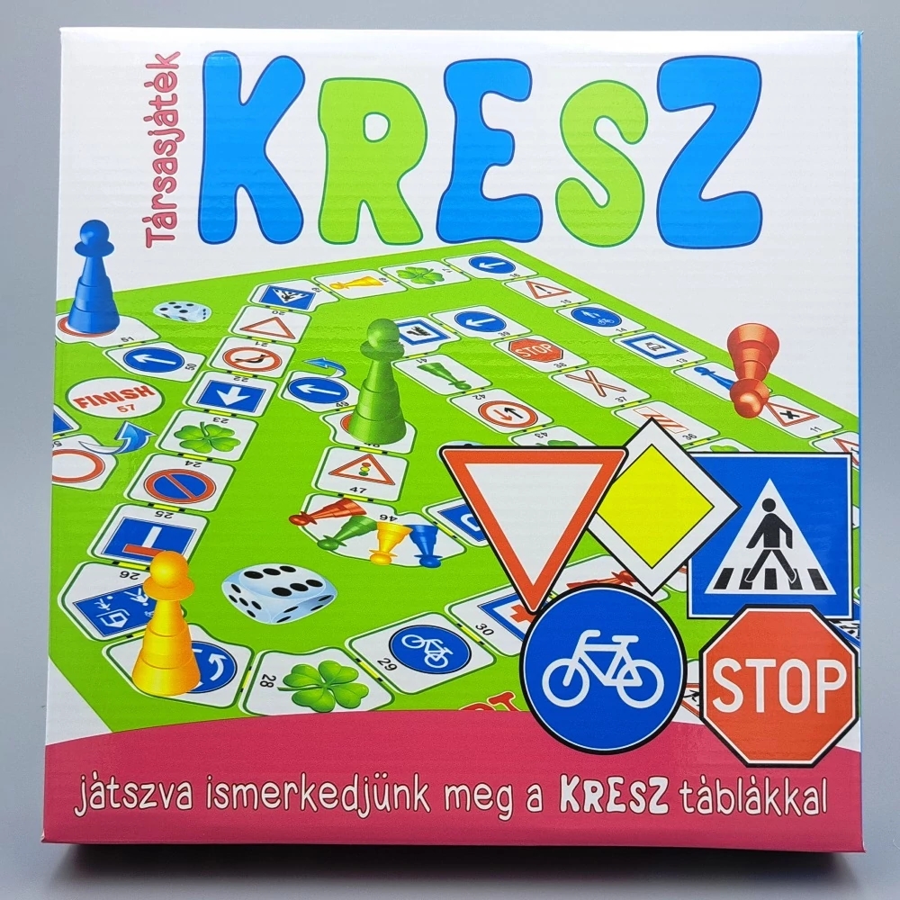 Kresz társas játék játszva ismerkedjünk meg a táblákkal