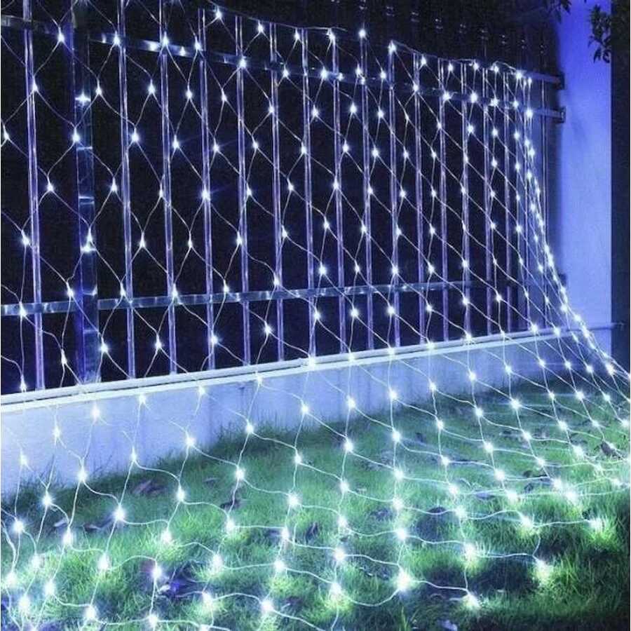 Aigostar elemes Karácsonyi Fényhálló 300 LED-es Hidegfehér, 4,4 x 1,6 méter