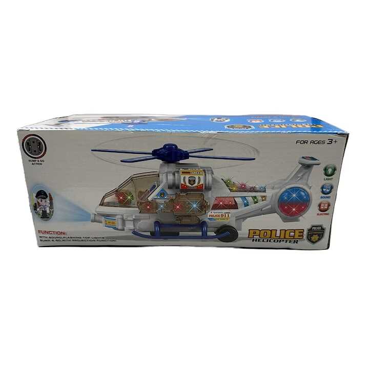 Interaktív Rendőrségi helikopter fényekkel és hangokkal , 26 cm
