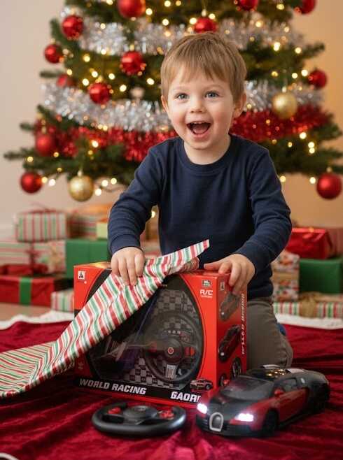 Távirányítós játék autó ,kormánnyal