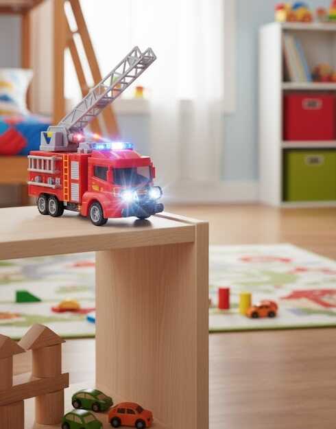 Tűzoltó autó fény és hanghatásokkal