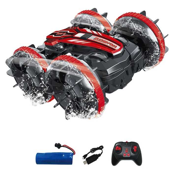 Kétéltű távirányítós autó , 360 fokos elforgással , vízálló , durva terepre ,ABS , all road