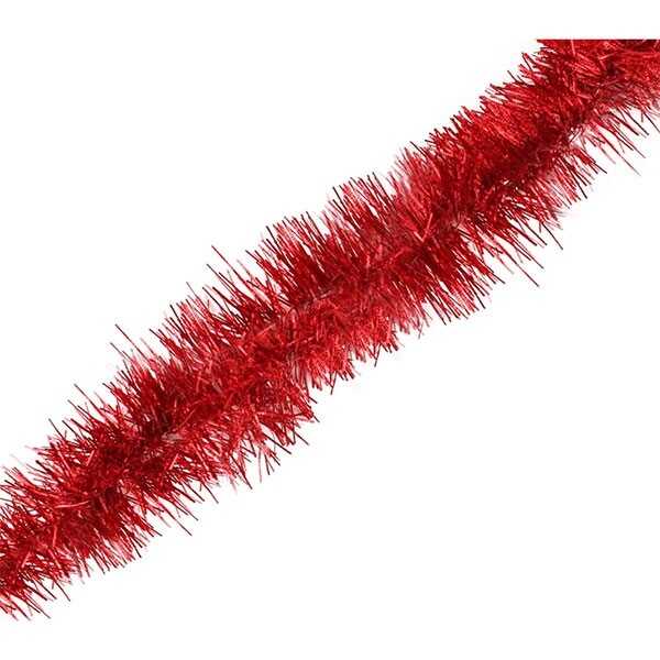 Karácsonyi Tűzvörös Girland boa piros színben 2 méter 10 cm