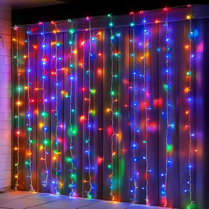 Aigostar Karácsonyi fényfűggöny 200 LED-es RGB színes 3 x 2 méter 220 v