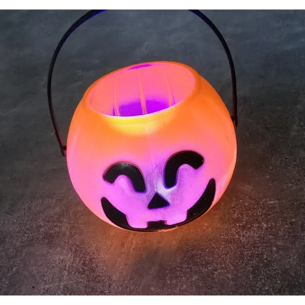 Halloweeni ledes cukorka gyüjtő tök kosár