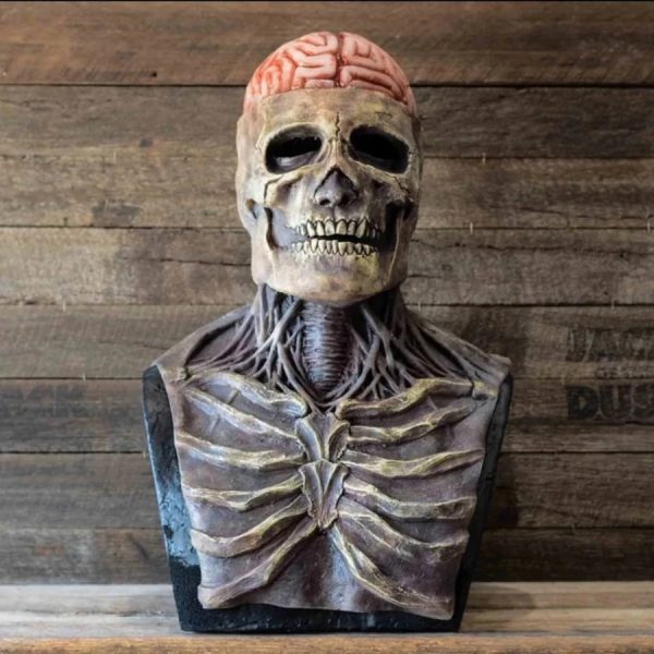 Rémisztő Halloween maszk, csontváz fej
