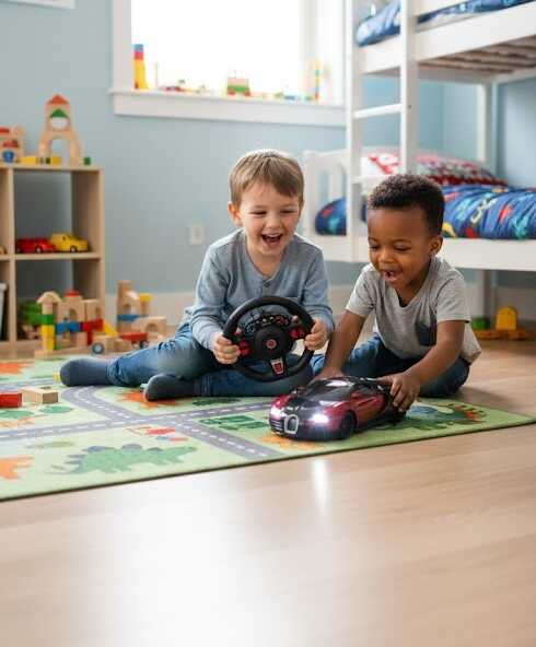 Távirányítós játék autó ,kormánnyal