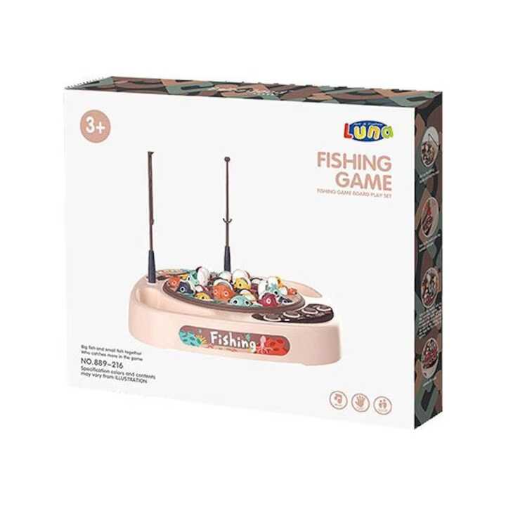 Horgászjáték fénnyel és hang hatásokkal , 2 horgászbottal ,37 x 33 x 5 cm,