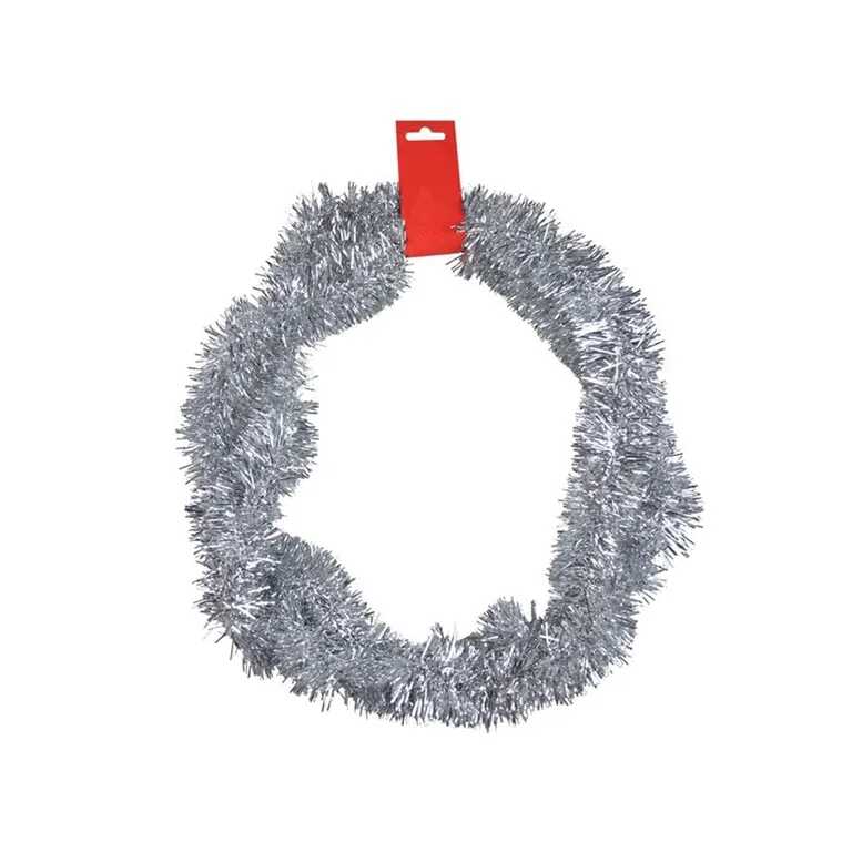 Karácsonyi csillogás Girland boa ezüst színben 2 méter 10 cm