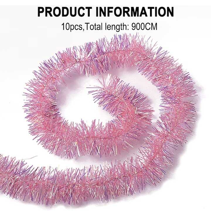 Karácsonyi Flamingó Girland boa Rózsaszín 2 méter 10 cm