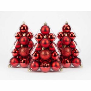 Karácsonyfa gömbdísz választható színekben - 17 db-os