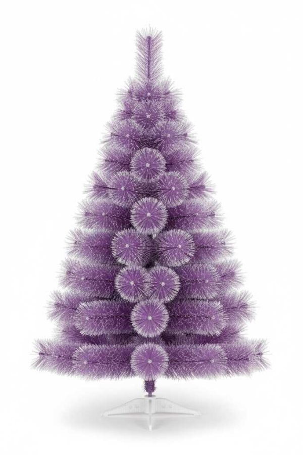 "Lila Álom Műfenyő, Karácsonyfa , Hosszú Tűlevelű havas Elegancia - 90 cm "