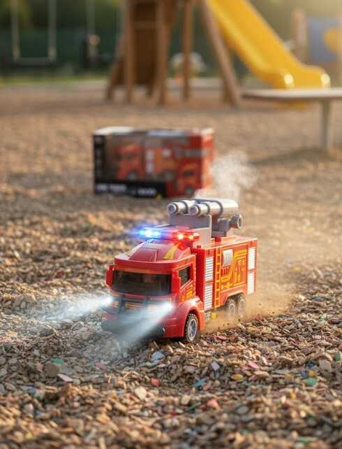 Tűzoltó autó fény és hanghatásokkal