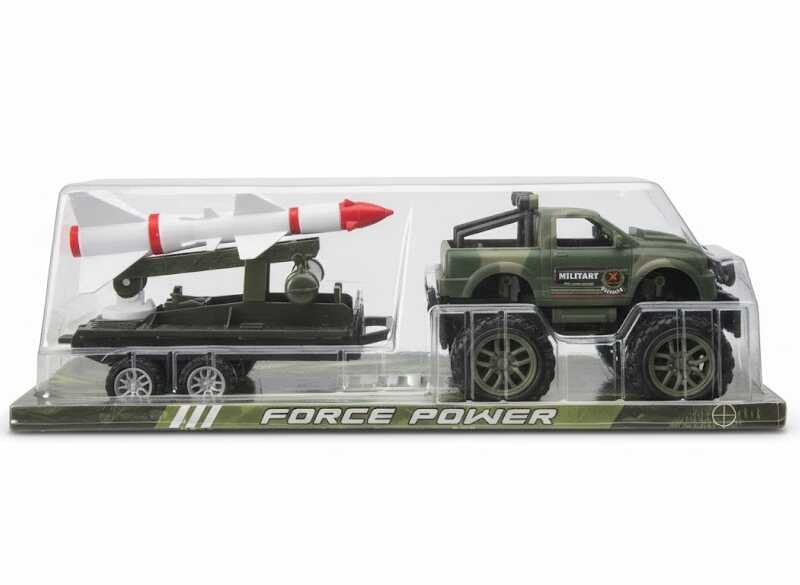 Játék Katonai Jármű Rakétakilövővel, Terepmintás, 50 cm