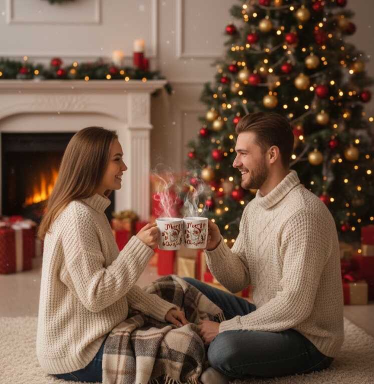 Díszdobozos karácsonyi bögre szett- Merry Christmas felirattal