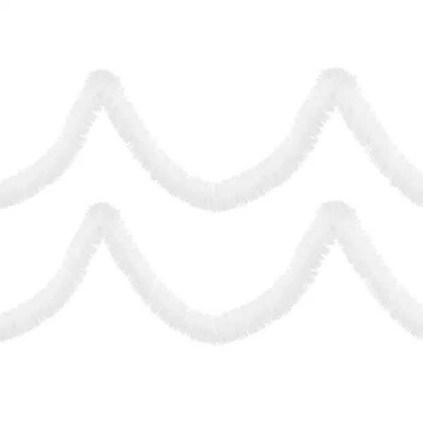 Karácsonyi Hófehér Girland boa fehér színben 2 méter 10 cm