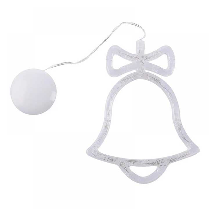 Aigostar Harang Ablak és karácsonyfa Dekoráció, 10 LED, elemes, melegfehér 20 cm