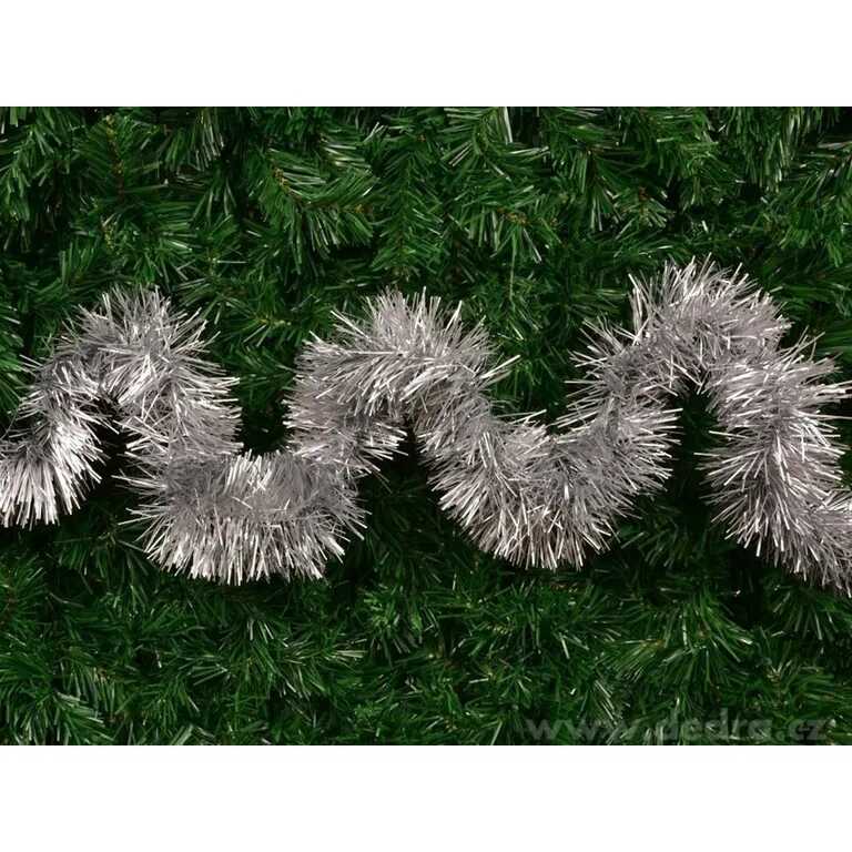 Karácsonyi csillogás Girland boa ezüst színben 2 méter 10 cm