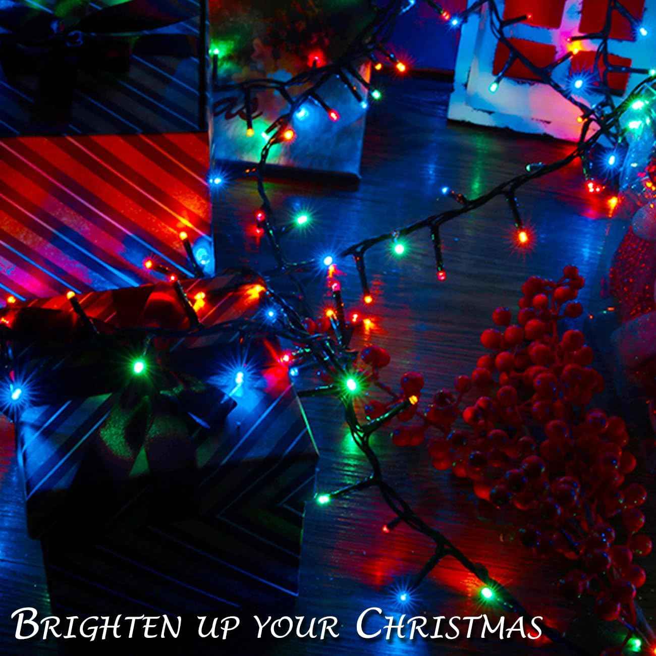 20 méteres Karácsonyi fényfűzér Égősor RGB színes, 8 funkciós kül és beltéri élénk szín IP44 X0730 - Image 5