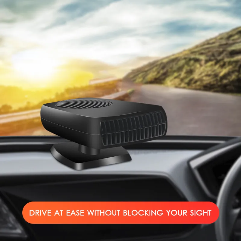 ZH-02 Autó Fűtő- és Ventillátor 12V, 150W, Gyors Leolvasztó, Szivargyújtós