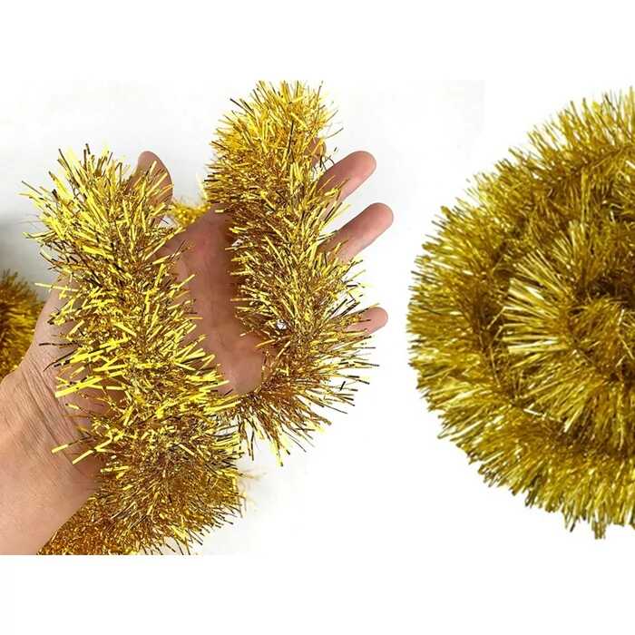 Karácsonyi Királyi Ragyogás Girland Boa Arany Színű 2 méter 10 cm