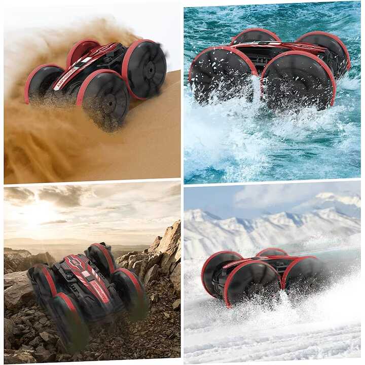 Kétéltű távirányítós autó , 360 fokos elforgással , vízálló , durva terepre ,ABS , all road