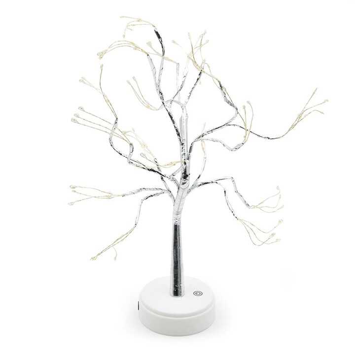 Asztali LED Bonsai (50 cm), Melegfehér, Elemes és Hálózati, Érintőkapcsolós