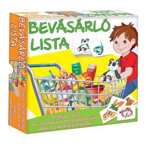 Társasjáték Bevásárló lista memória és oktatójáték az élelmiszerekről
