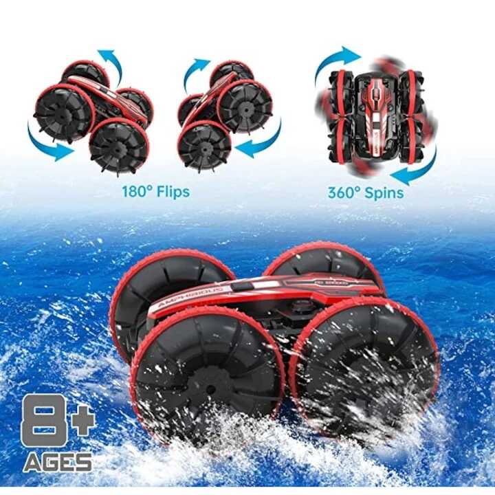 Kétéltű távirányítós autó , 360 fokos elforgással , vízálló , durva terepre ,ABS , all road