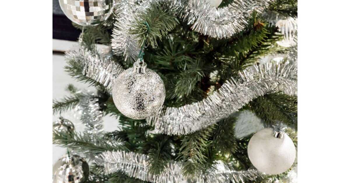 Karácsonyi csillogás Girland boa ezüst színben 2 méter 10 cm