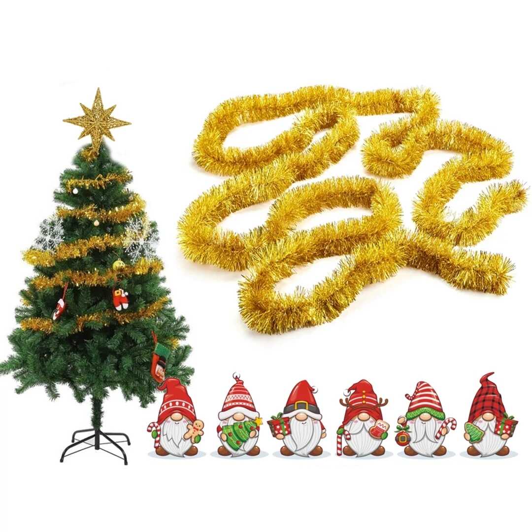 Karácsonyi Királyi Ragyogás Girland Boa Arany Színű 2 méter 10 cm