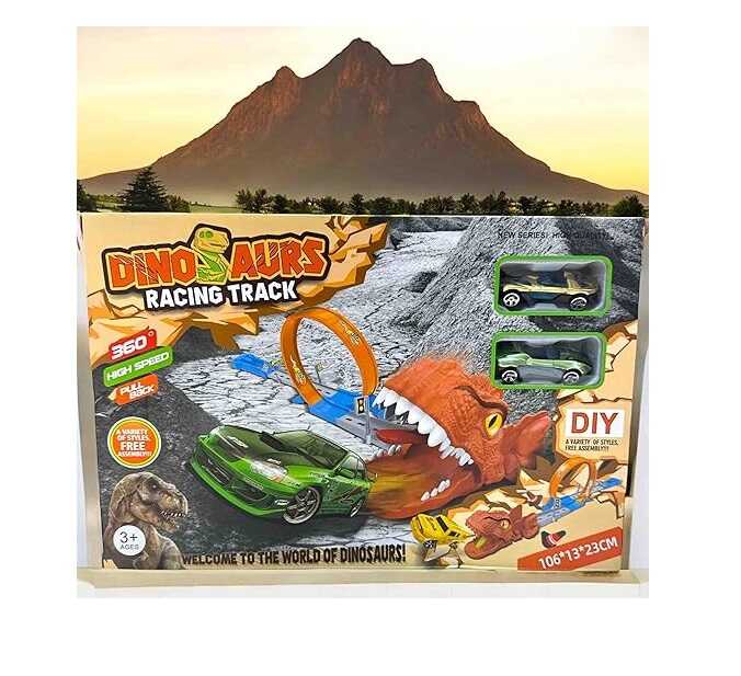 Félelmetes T-Rex Autópálya Készlet -360°-os Hurokkal