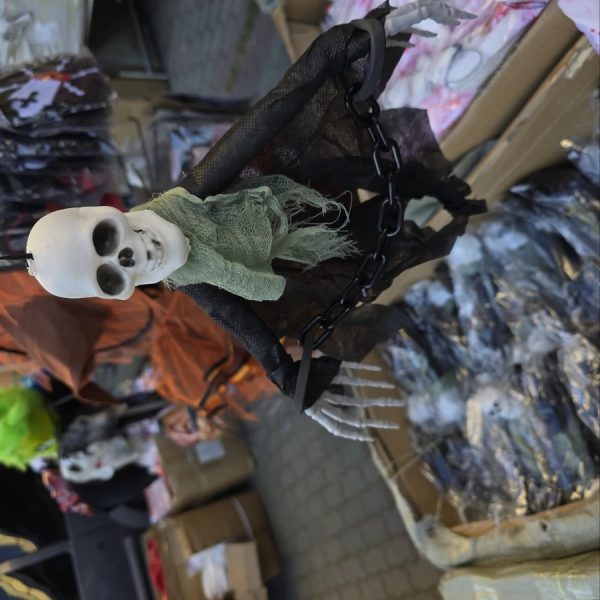 Halloweeni kis méretü csontváz szellem dekoráció