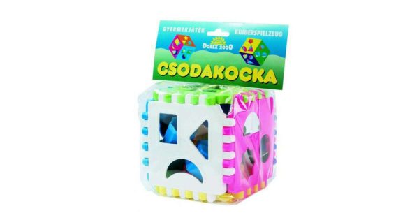 Kézség fejlesztő formaválogató csoda kocka játék