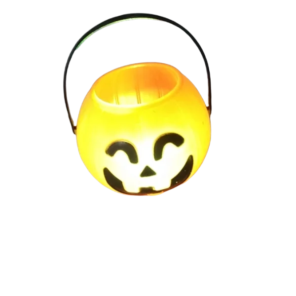Halloweeni ledes cukorka gyüjtő tök kosár