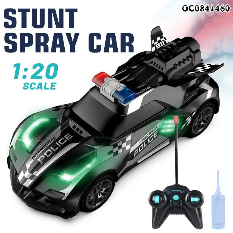 Rendőrségi távirányítós autó , gőzfunkcióval