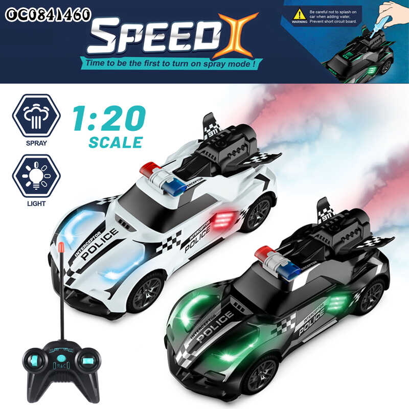 Rendőrségi távirányítós autó , gőzfunkcióval