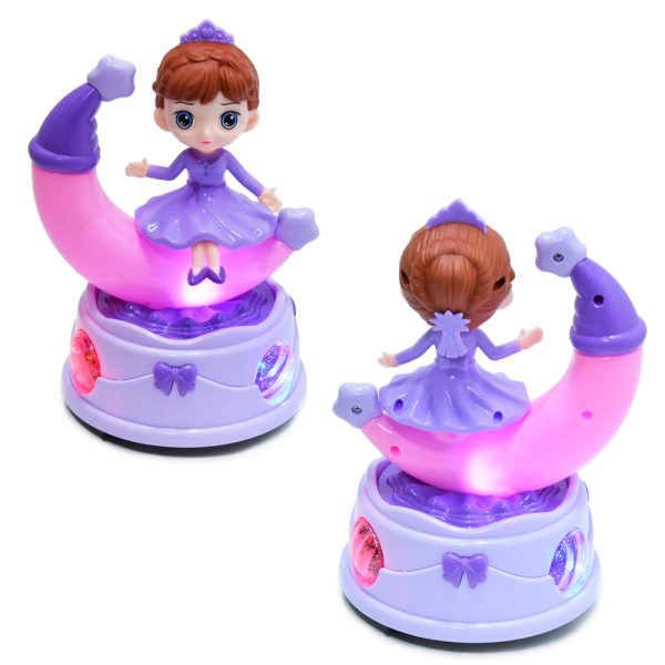 Zenélő , forgó holdon ülő hercegnő