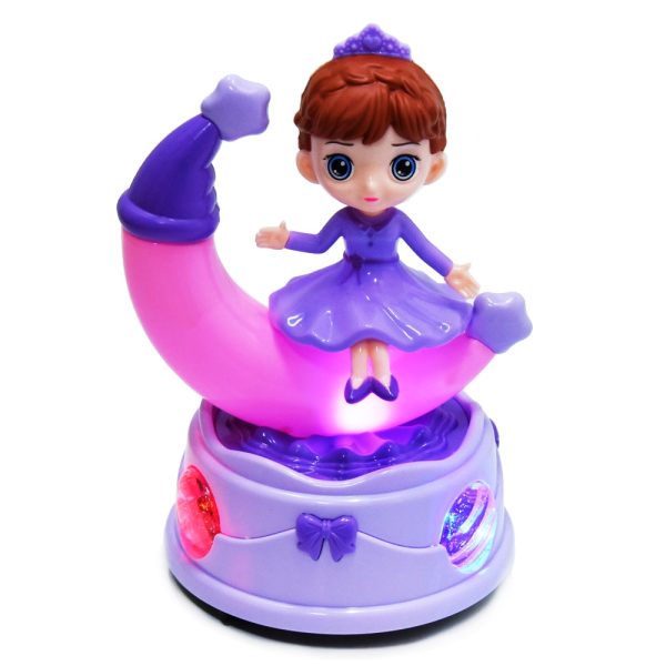 Zenélő , forgó holdon ülő hercegnő