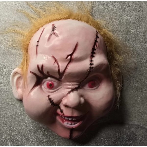 Haloween rémisztő Chucky baba maszk