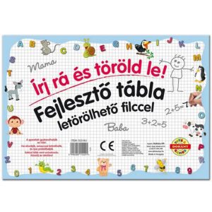 Kézség fejlesztő rajztábla gyerekeknek letörölhető filccel fejlesztő játék