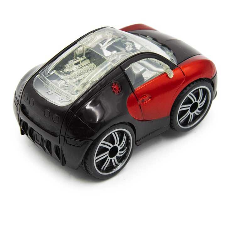 Átlátszó tetejű világító kisautó , elemes