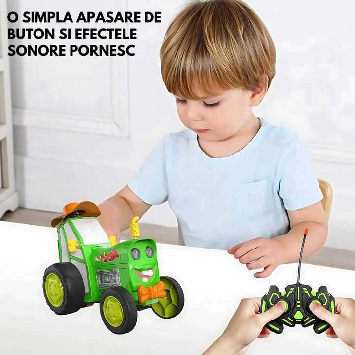 Távirányítós vidám játék traktor , fény és hanghatásokkal