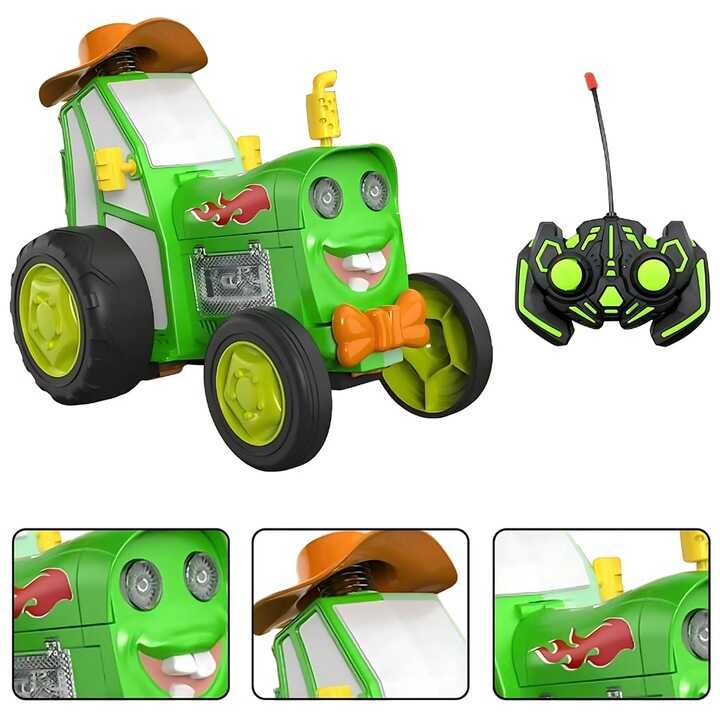 Távirányítós vidám játék traktor , fény és hanghatásokkal