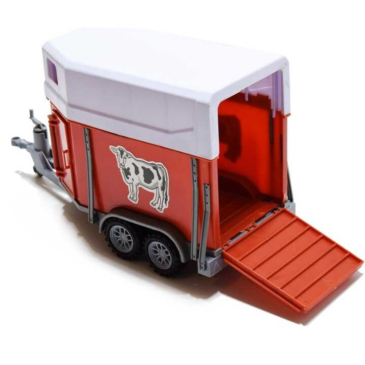 Játék traktor állatszállító utánfutóval , 60 cm