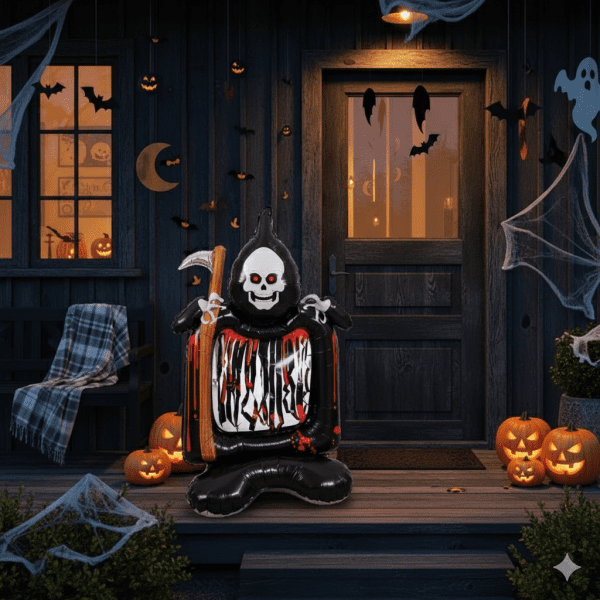 Haloweeni Kaszás lufi ajtódisz 120cm