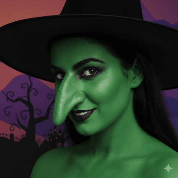 Halloweeni boszorkány szett orr és smink
