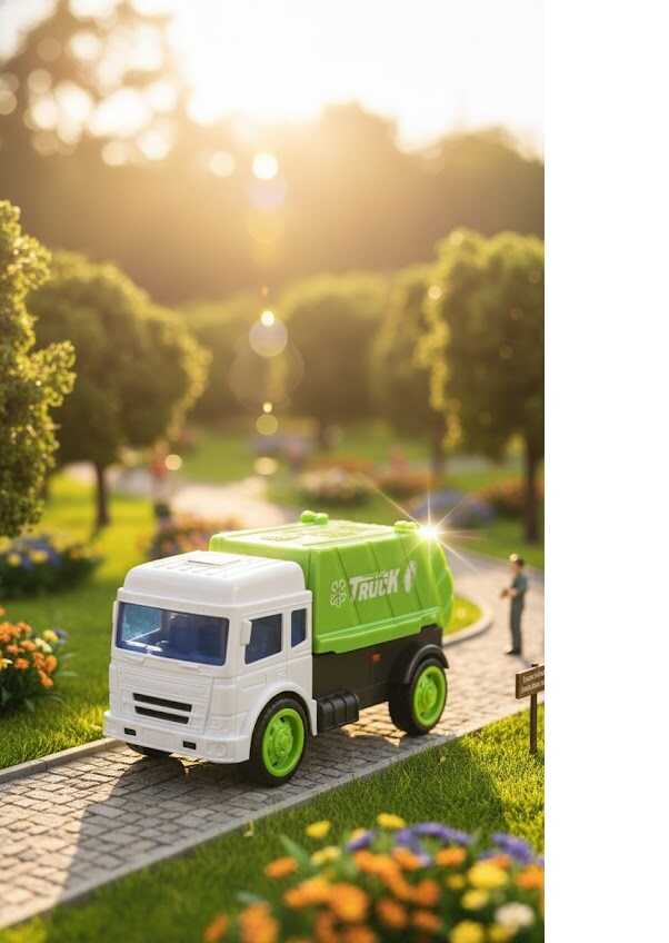Játék kukás/szemétszállító autó ,fény és hangeffektel