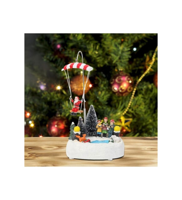 Karácsonyi Jelenet – Ejtőernyős Mikulás ünnepi karácsonyi kidolgozott disz